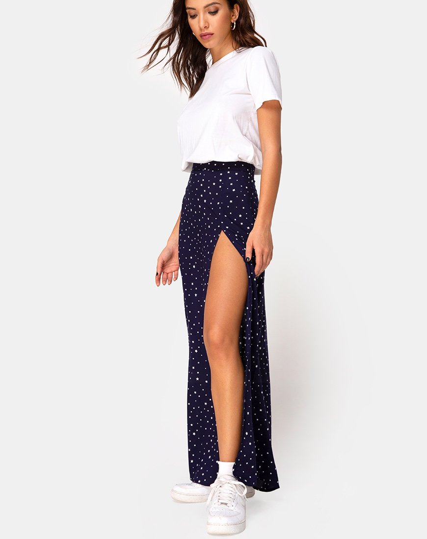 Shayk Maxi rok in Starstruck Navy