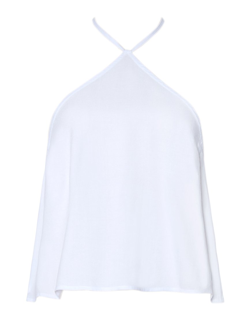 Afbeelding van Shea Halter Swing Crop Top in Wit