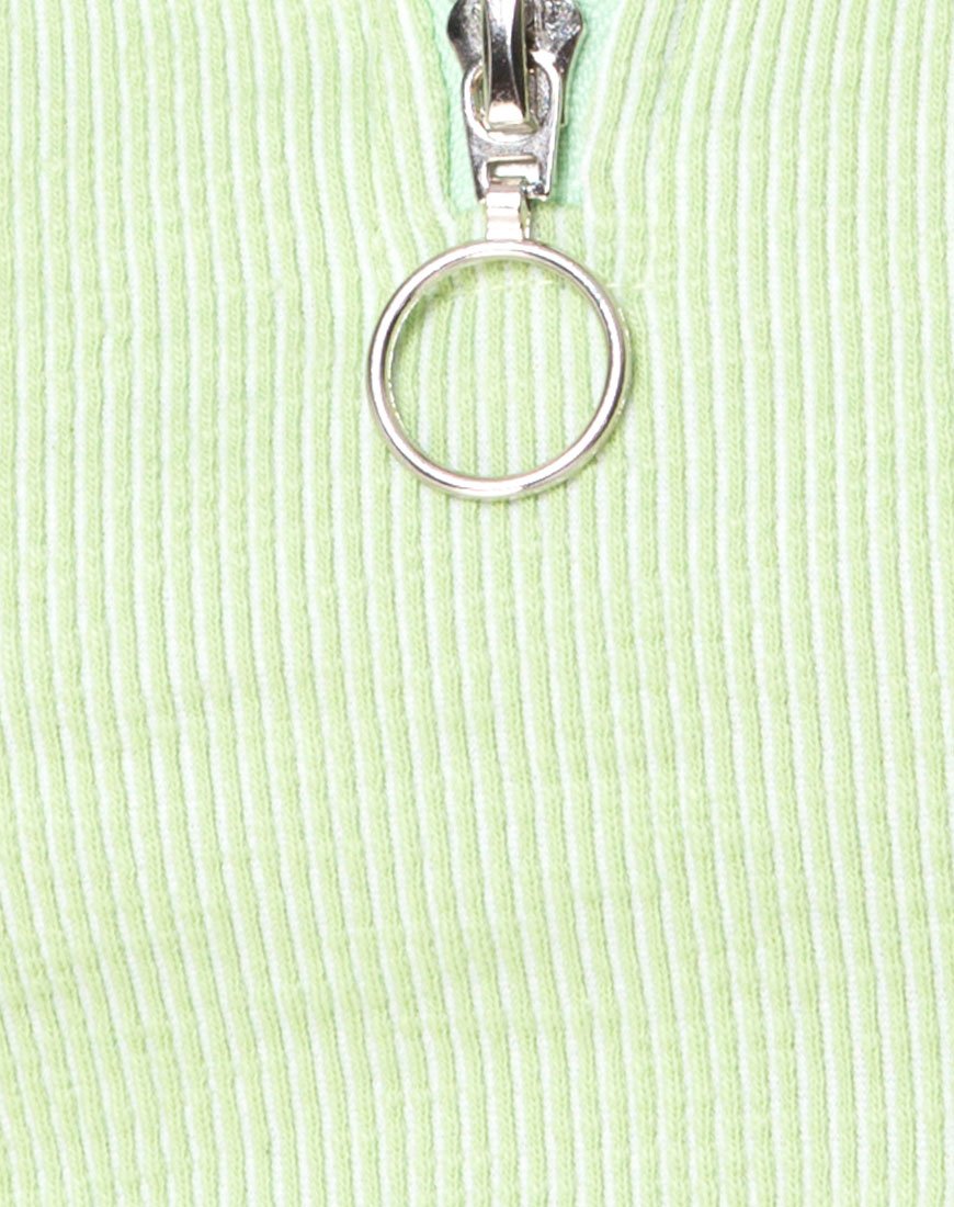 Afbeelding van Shen Crop Top in Rib Pastel Lime