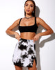 Afbeelding van Sheny minirok in zwart-wit mono Tie Dye