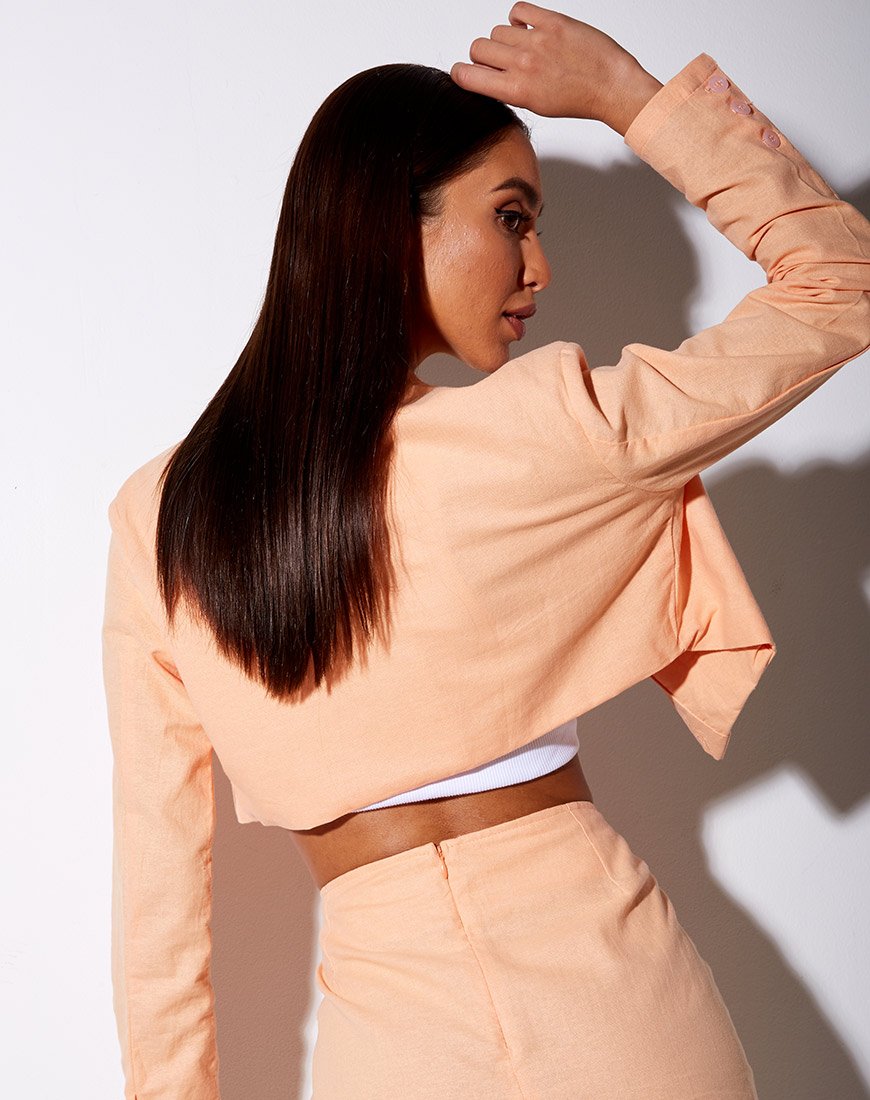 Noly Cropped Blazer in Zacht Cantaloupe