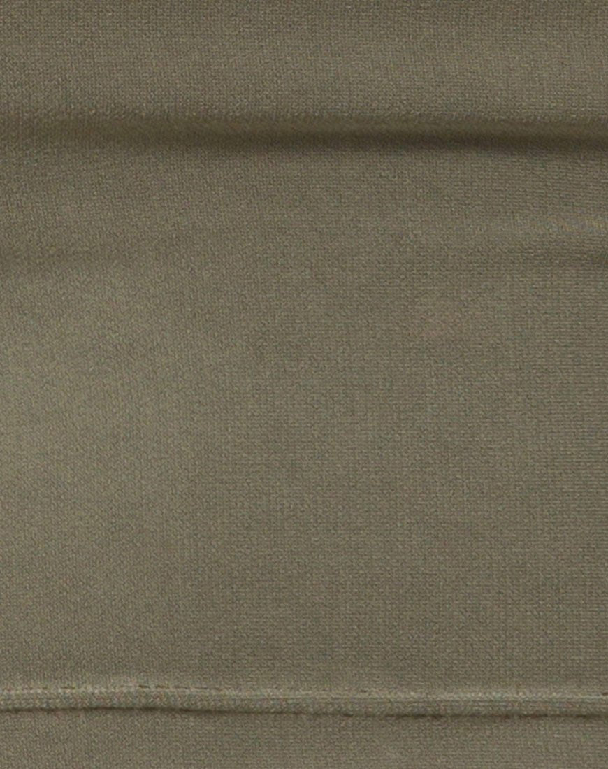 Afbeelding van Shim Cutout Crop Top in Khaki