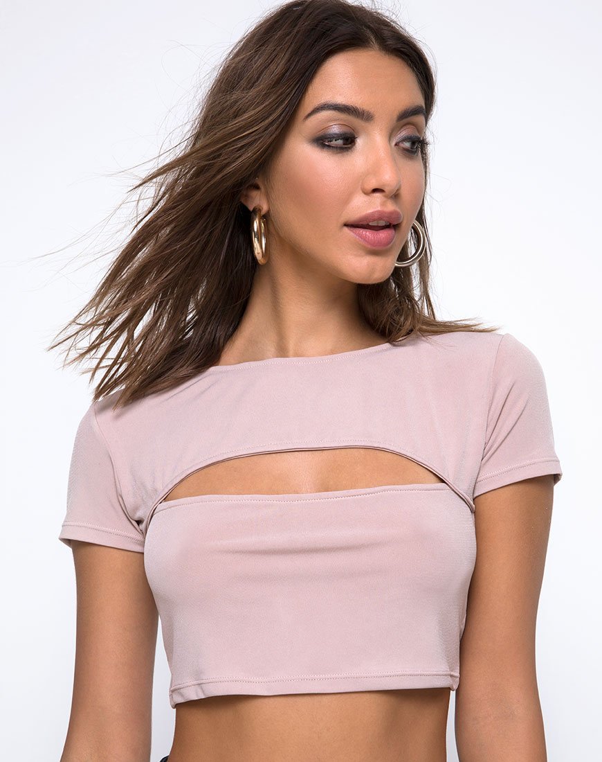 Afbeelding van Shim uitgesneden top in Nude