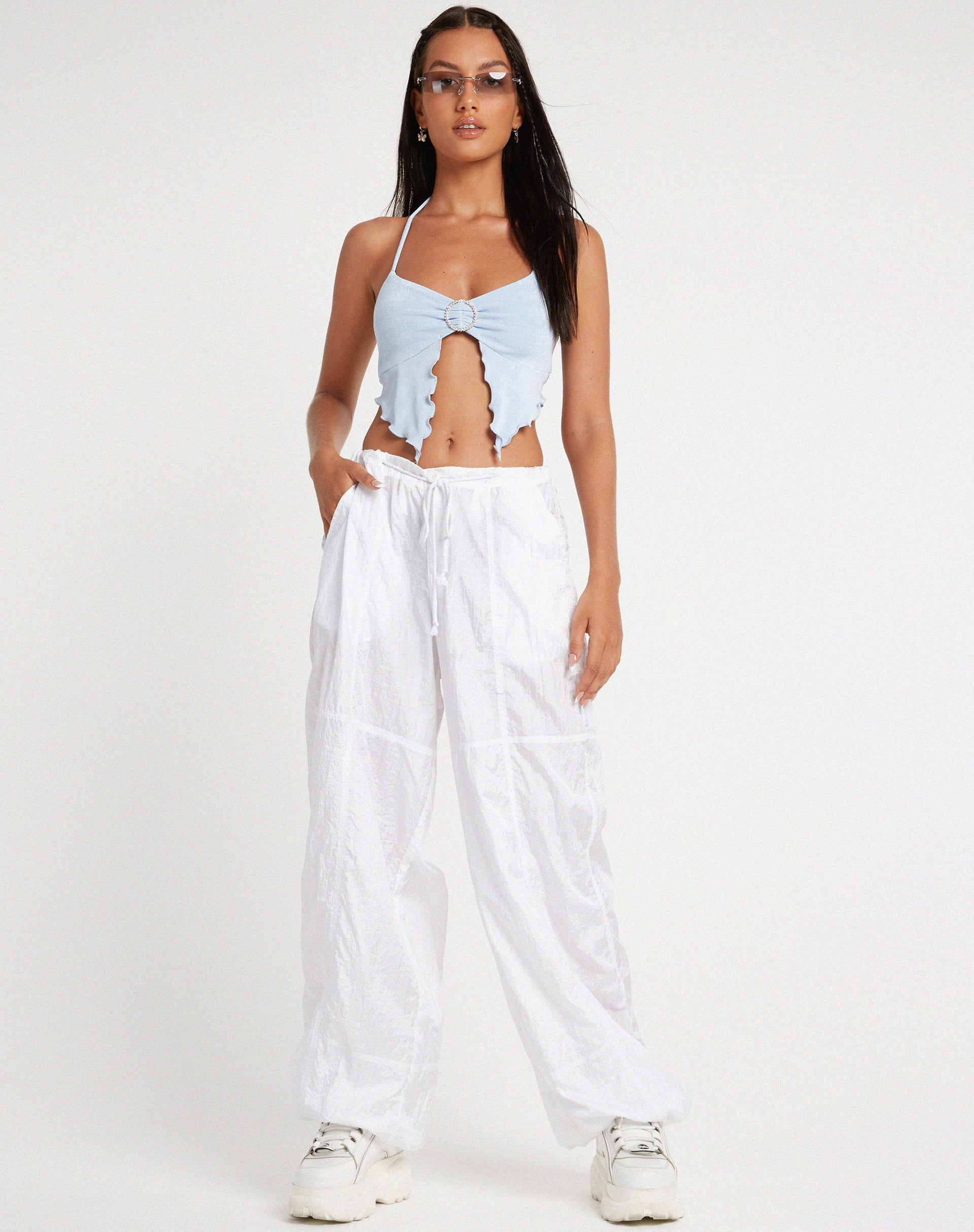 Afbeelding van Shima Top in crêpe babyblauw