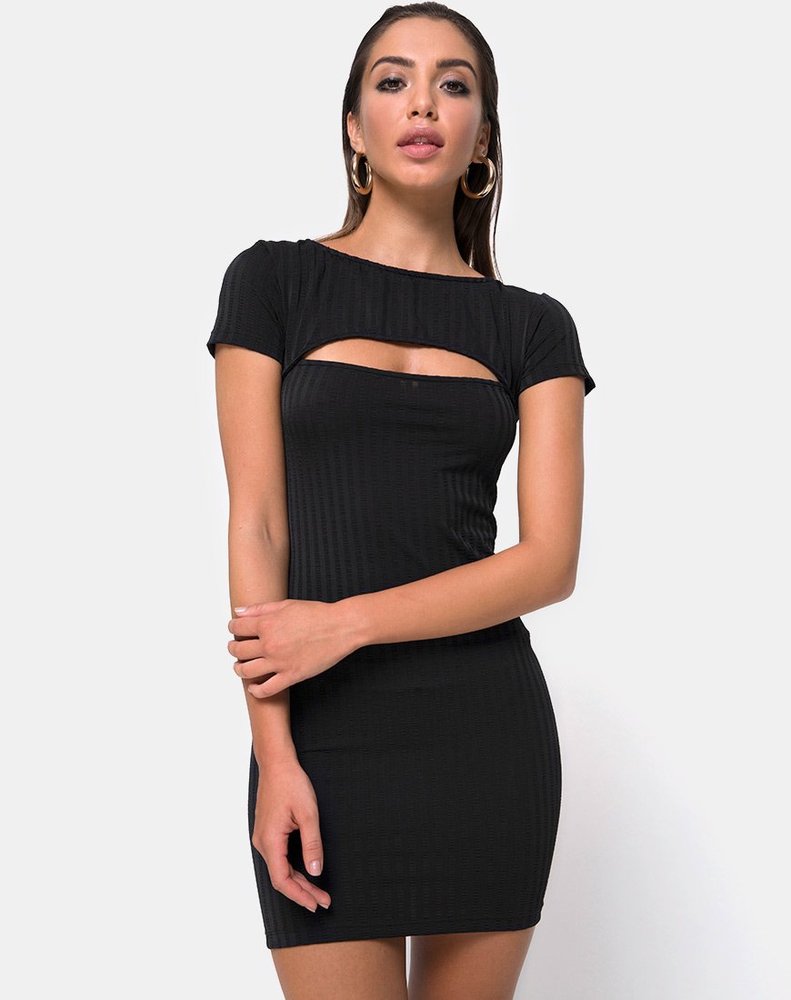 Shimmie Bodycon Dress in Zwart