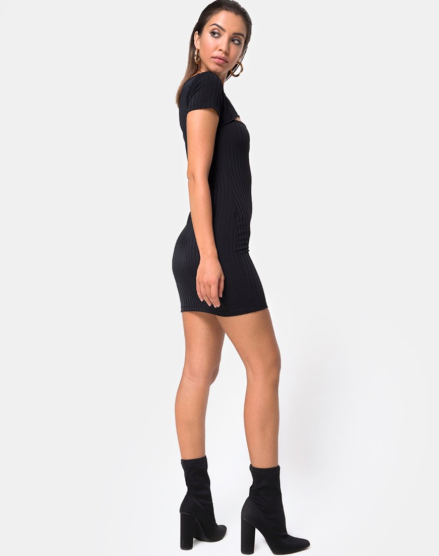 Afbeelding van Shimmie Bodycon Dress in Zwart