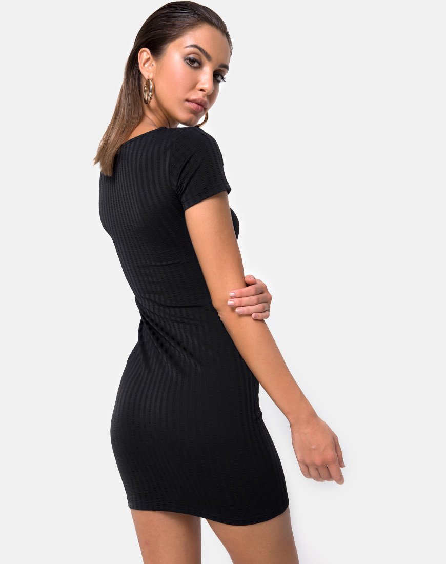 Shimmie Bodycon Dress in Zwart
