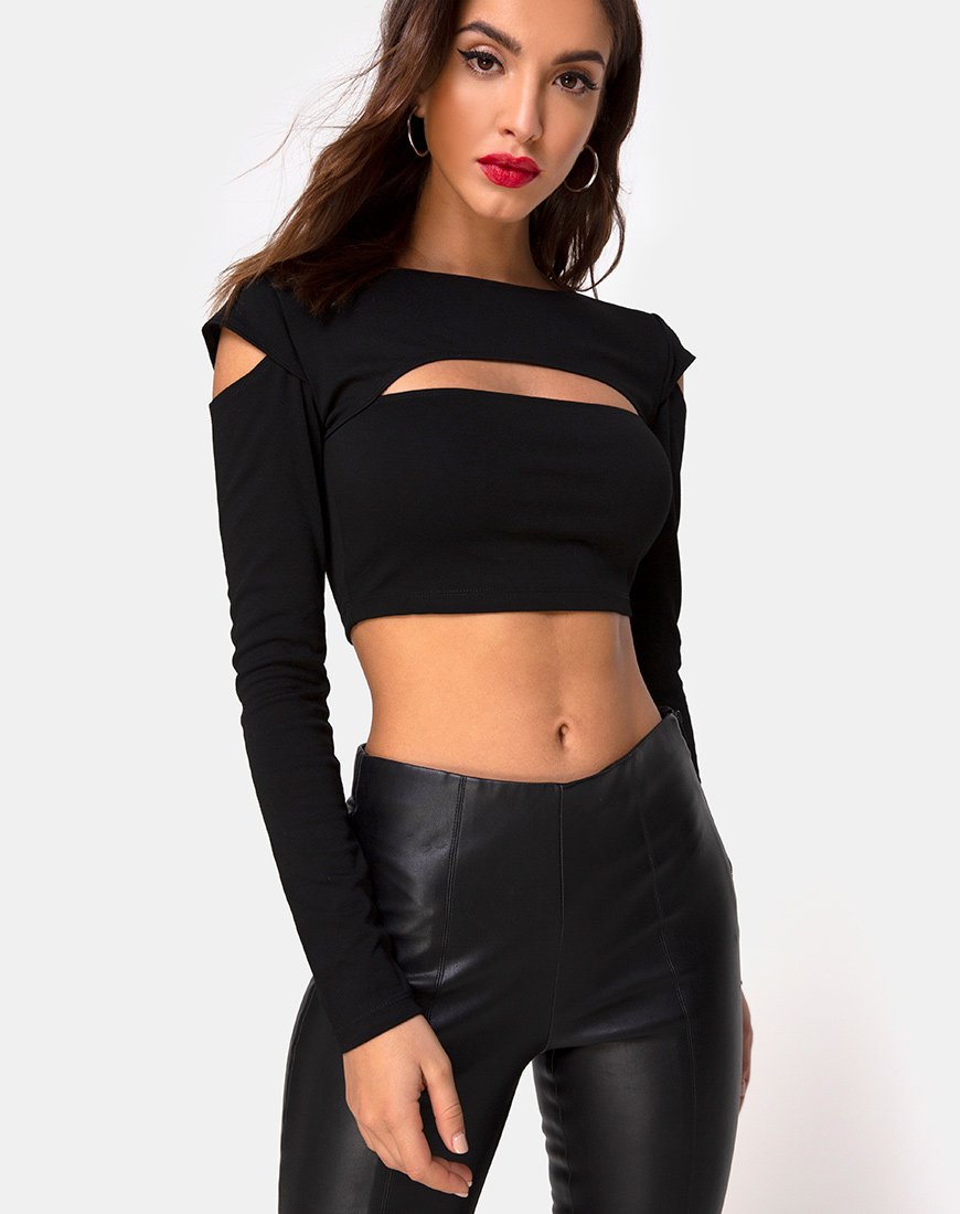 Afbeelding van Shink Crop Top in Zwart