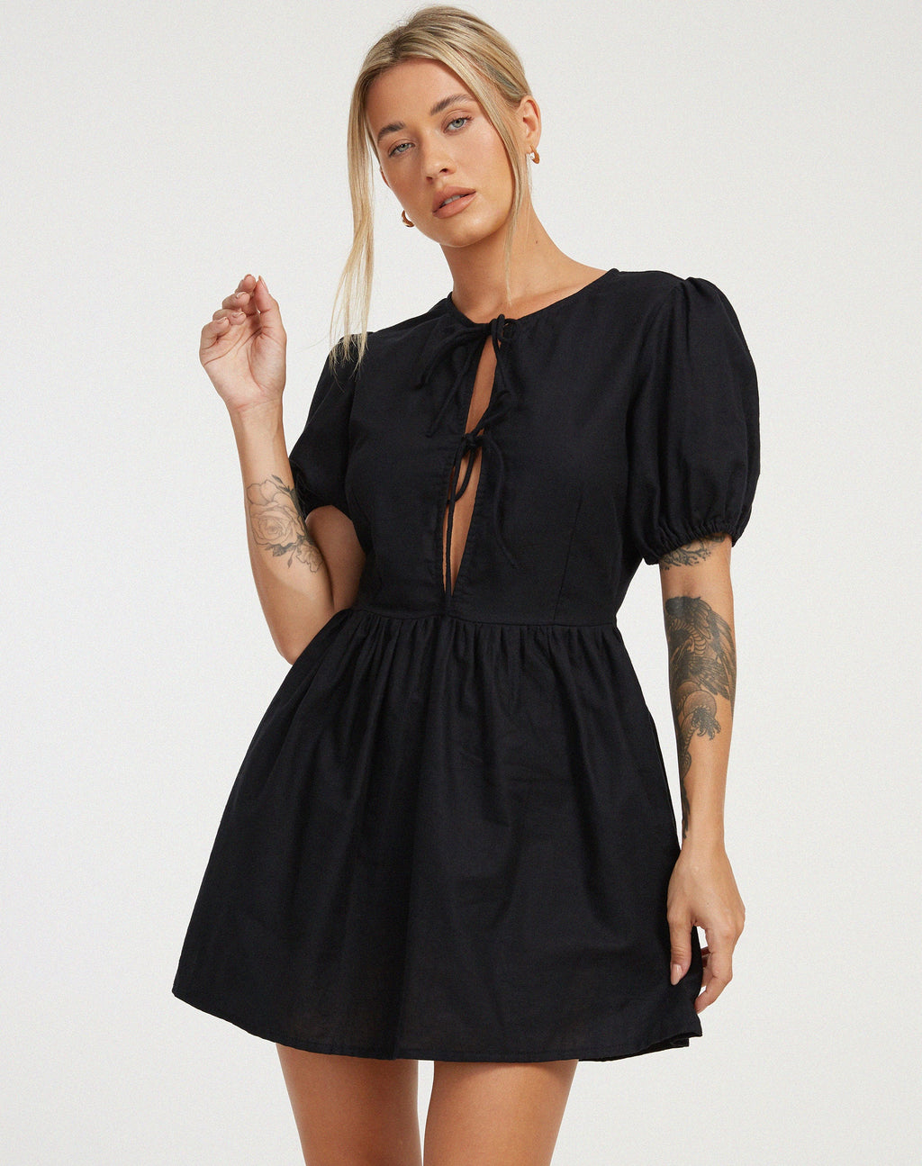Shirley Mini Jurk in Zwart