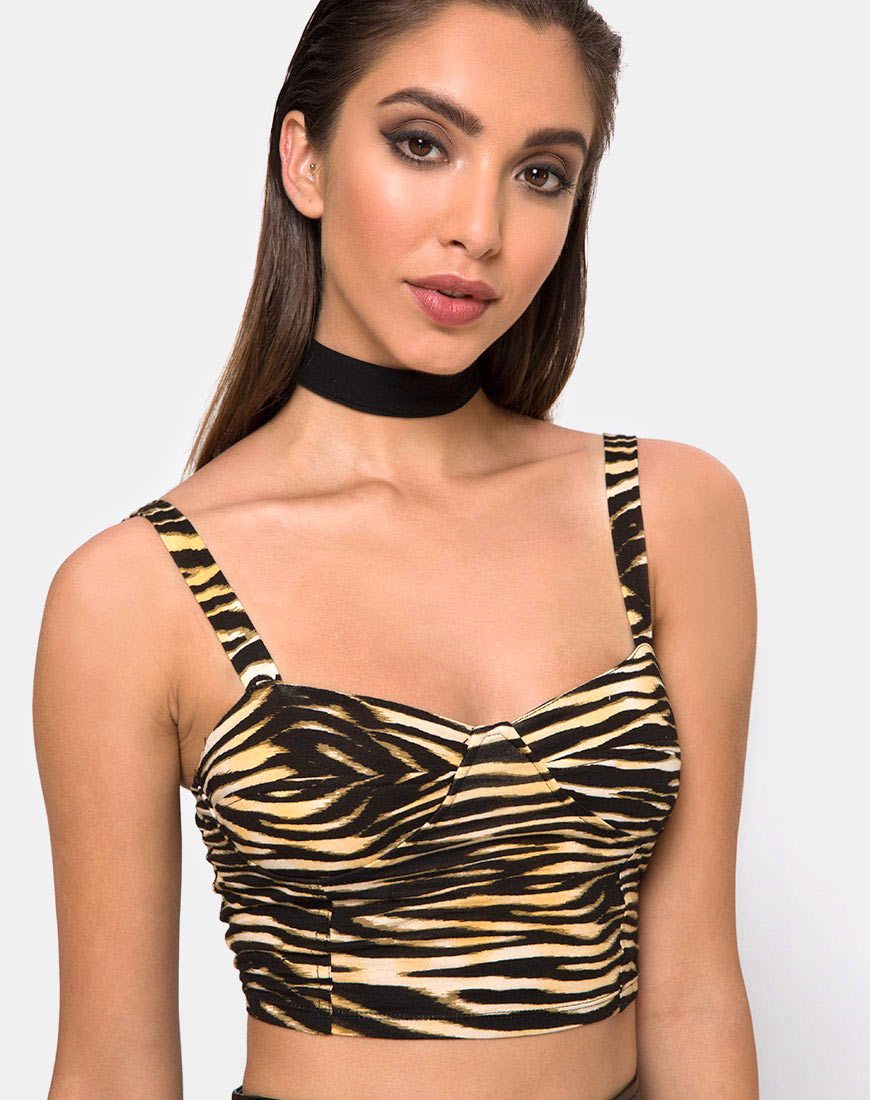 Shistra Cropped Top in Zip's Zebra Bruin