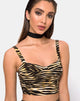 Afbeelding van Shistra Cropped Top in Zips Zebra Bruin