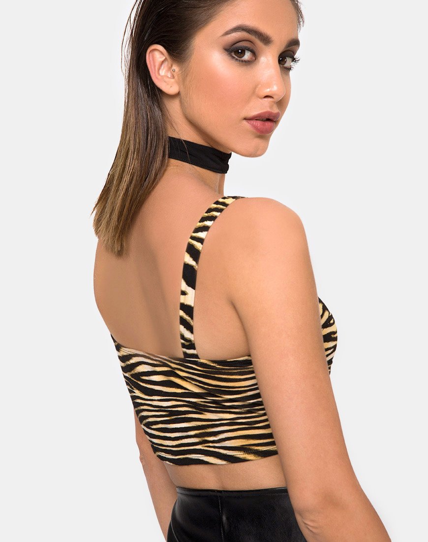 Shistra Cropped Top in Zip's Zebra Bruin
