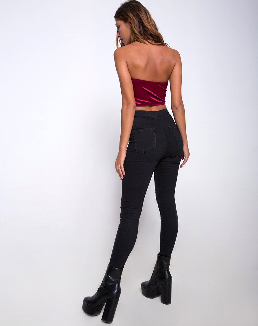 Afbeelding van Shisui Tube Top in Satijn Bourgondië