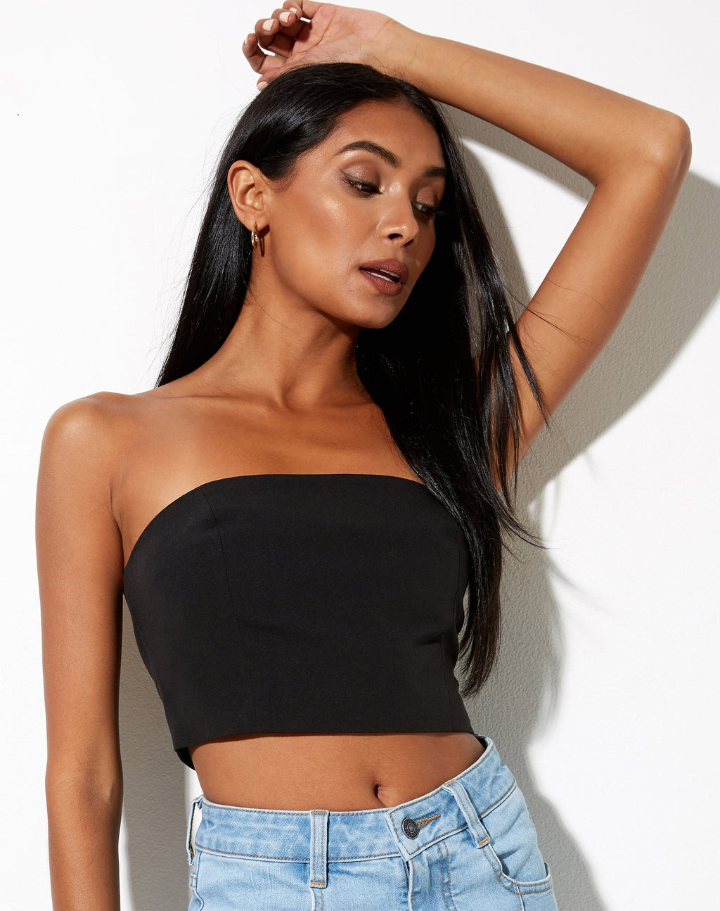 Shoki Bandeau Top in Zwart