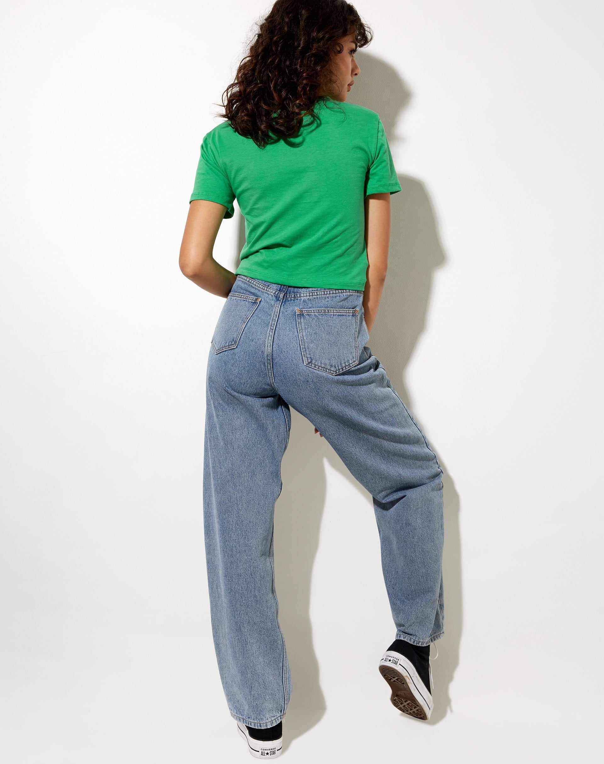 Afbeelding van Shrunk Tee in Green Lucky you