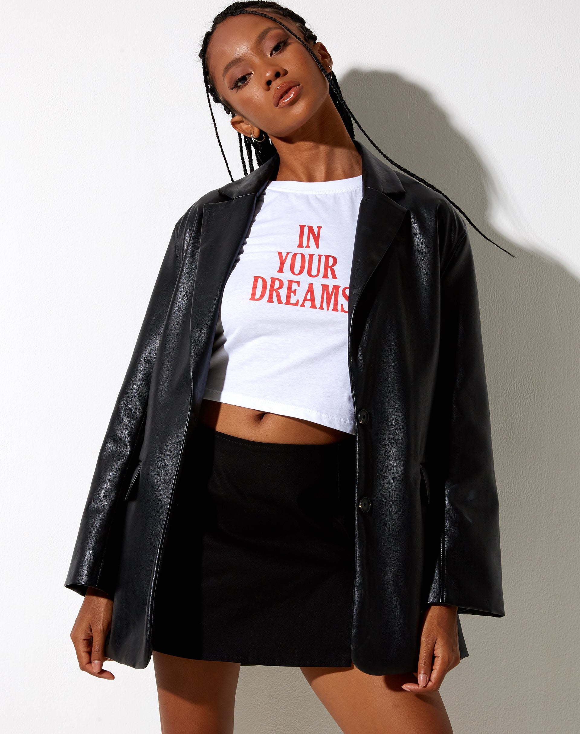 Afbeelding van Shrunk Tee in White in je dromen