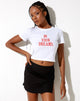 Afbeelding van Shrunk Tee in White in je dromen