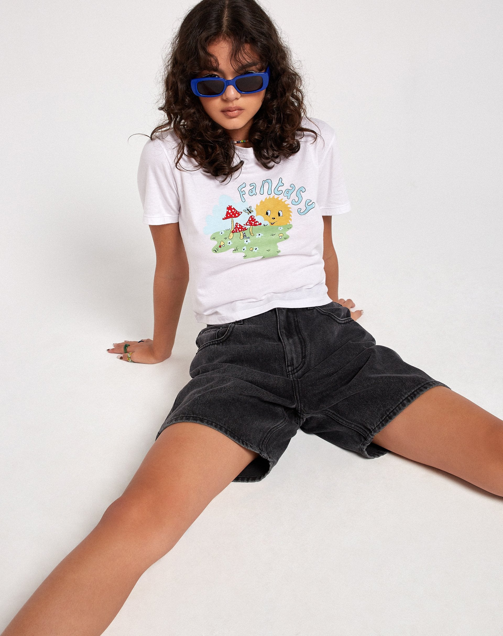 Afbeelding van Shrunk Tee in White Fantasy