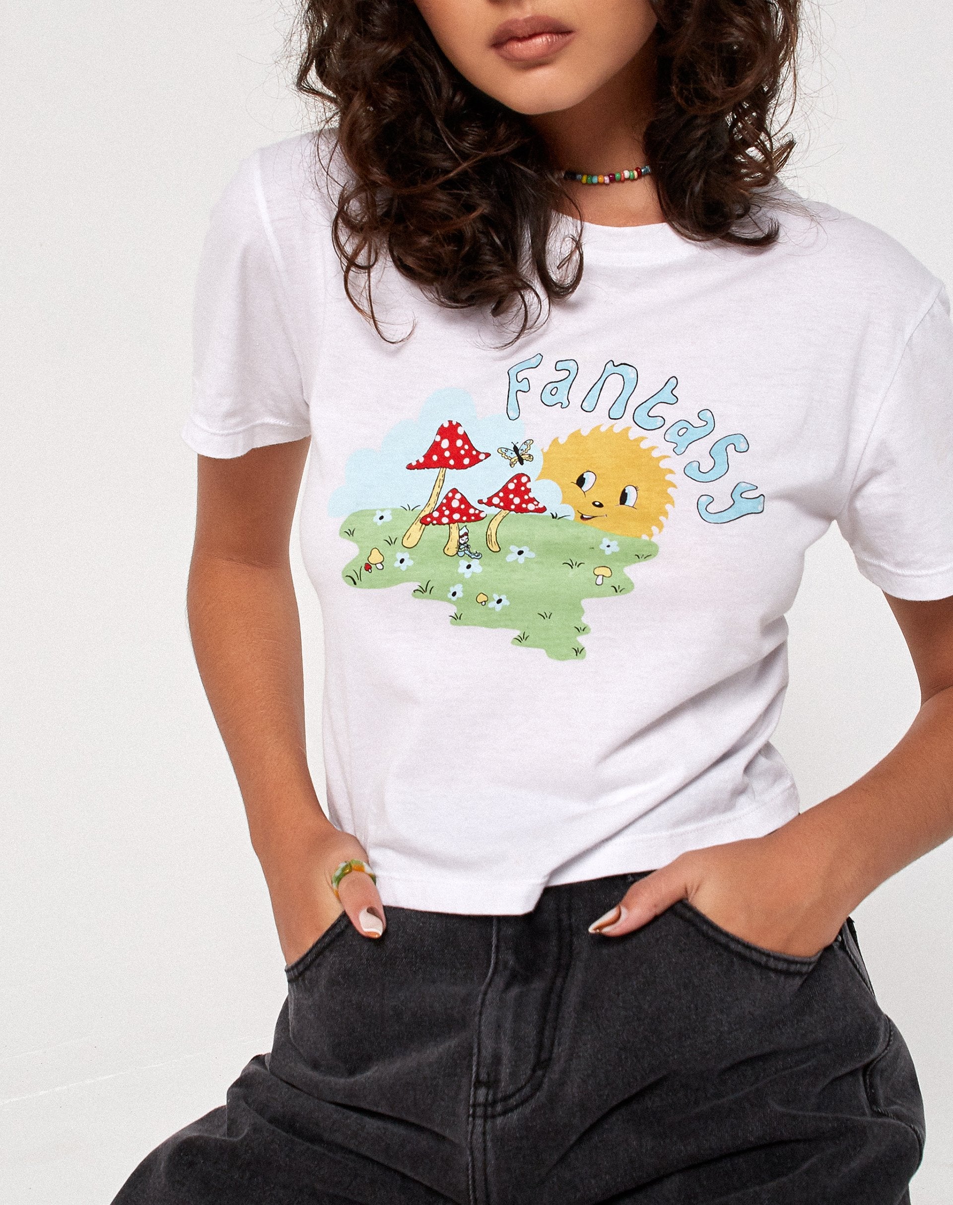 Afbeelding van Shrunk Tee in White Fantasy
