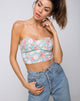 Afbeelding van Shisui Tube Top in Bloom Floral Blue Base