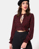 Afbeelding van Sibel Top in Dotty Rose Zwart