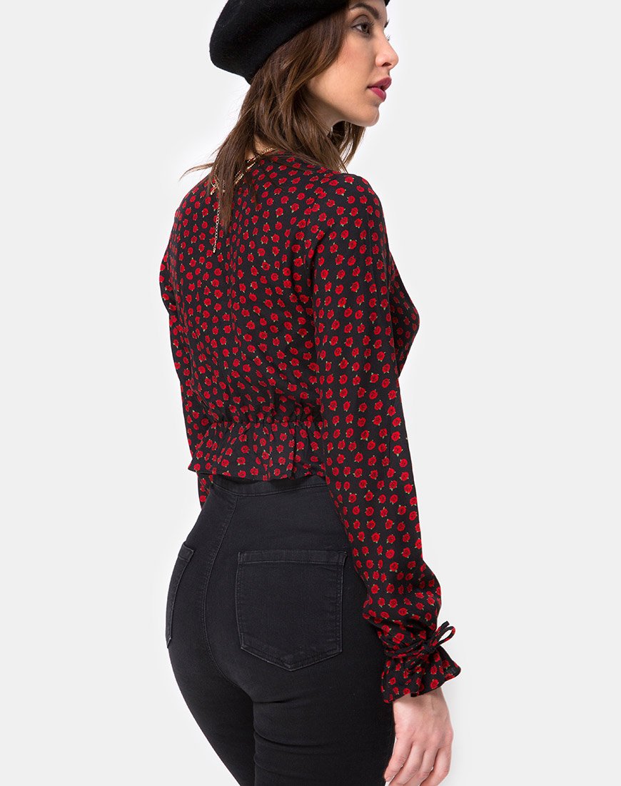Afbeelding van Sibel Top in Dotty Rose Zwart
