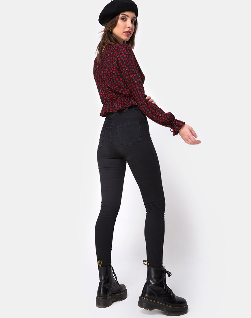 Afbeelding van Sibel Top in Dotty Rose Zwart