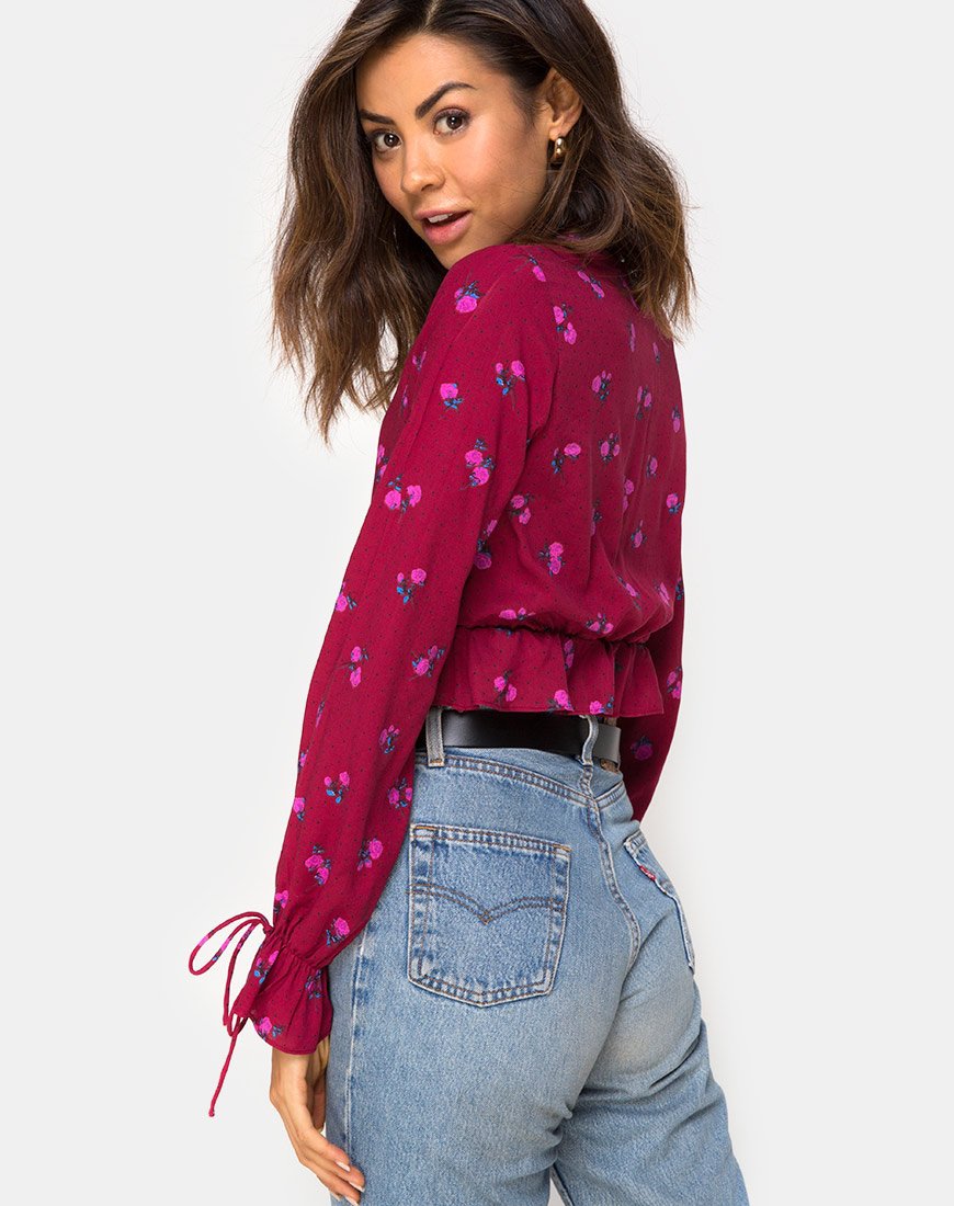 Sibel Top in Magenta Roze