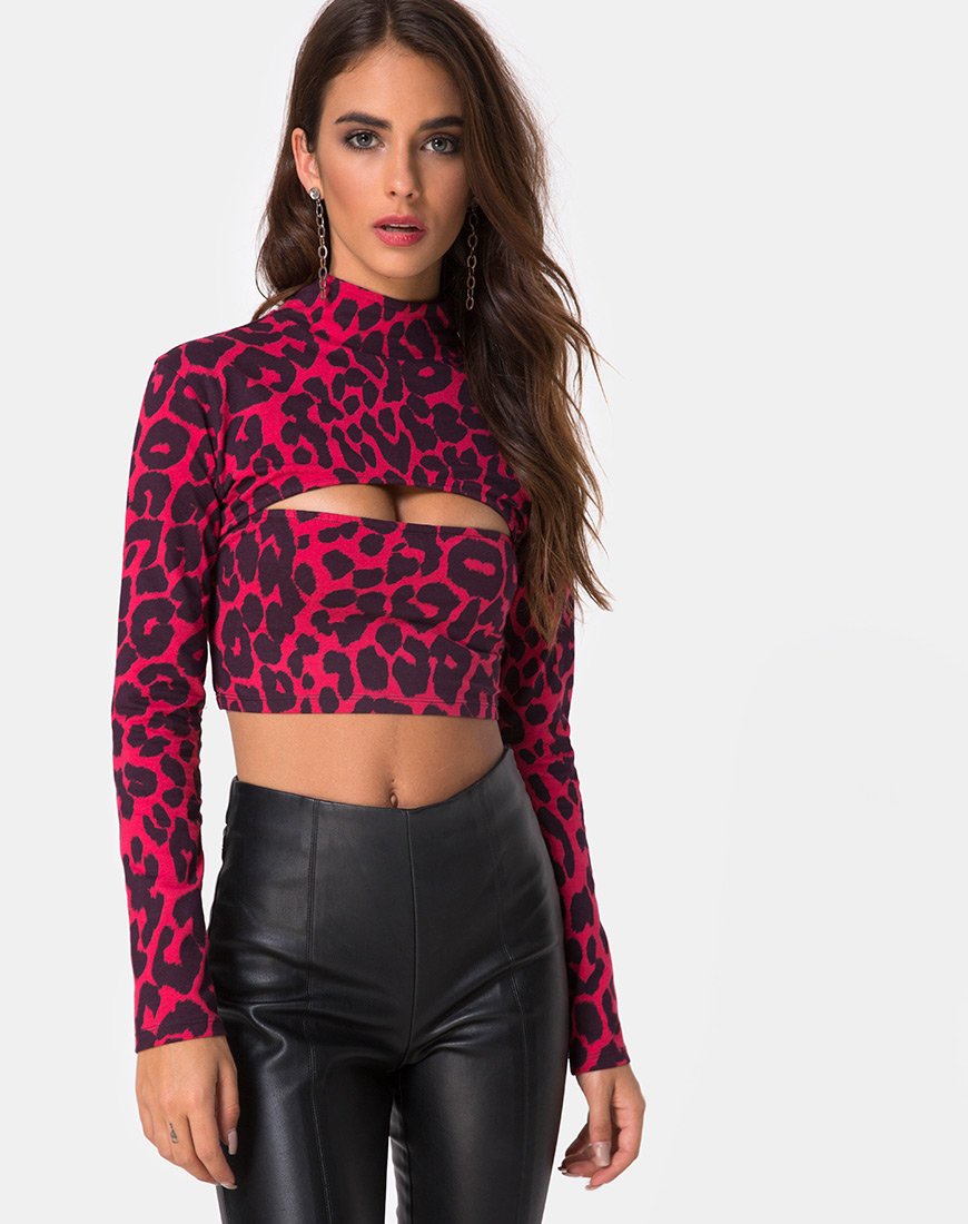 Sinex Top in Oversized Jaguar Rood