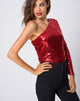 Afbeelding van Tia Top in Viscale lovertjes Ruby