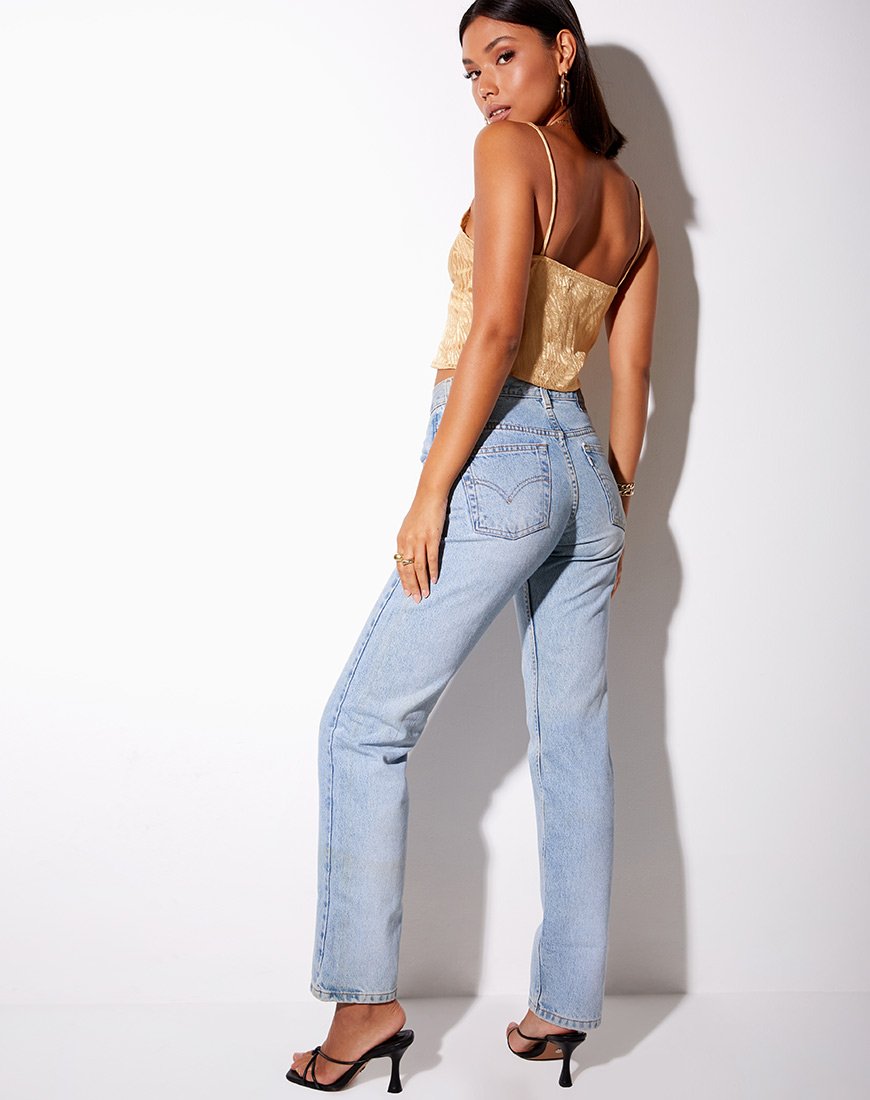 Afbeelding van Sipa Crop Top in Satijn Zebra Caramel