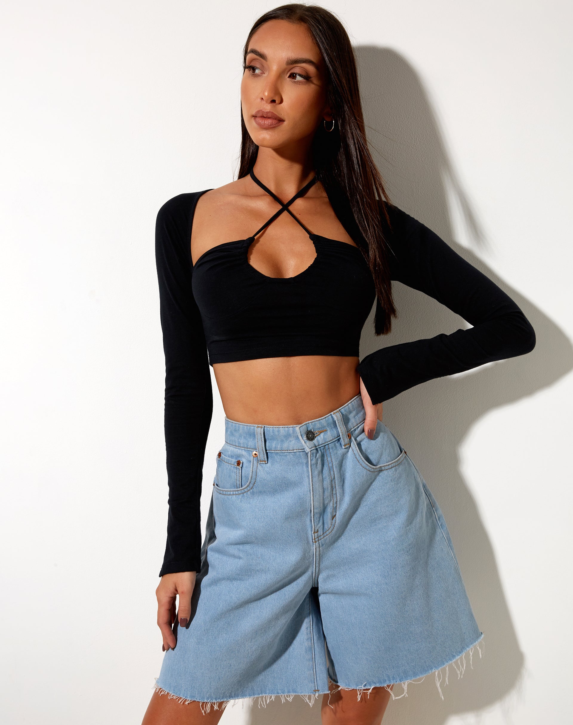Afbeelding van Sira Crop Top in Zwart