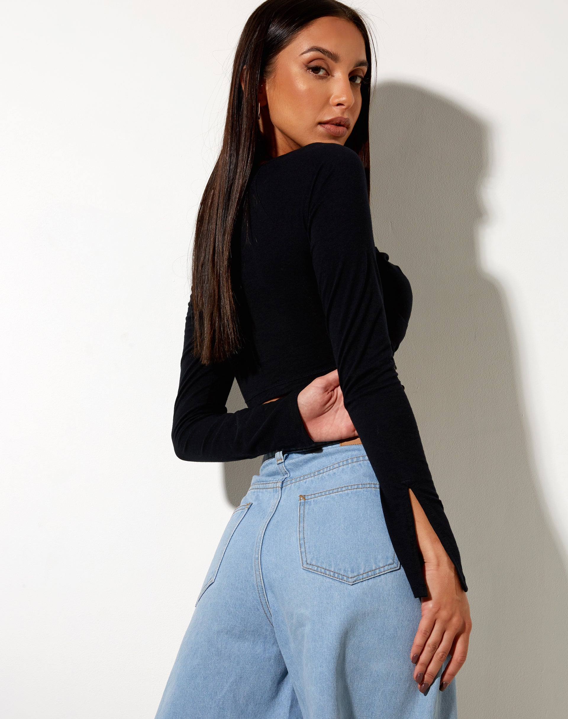 Afbeelding van Sira Crop Top in Zwart