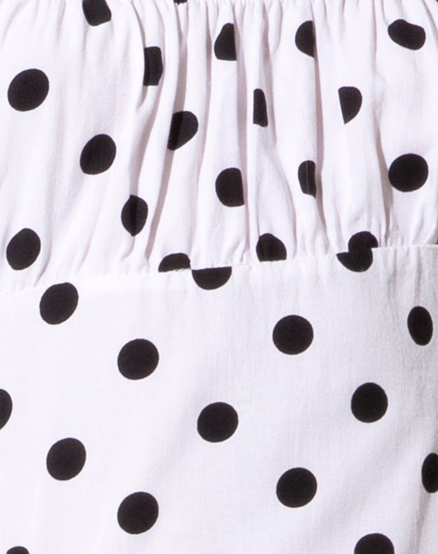 Afbeelding van Varie Mini-jurk in 80s Polka Wit