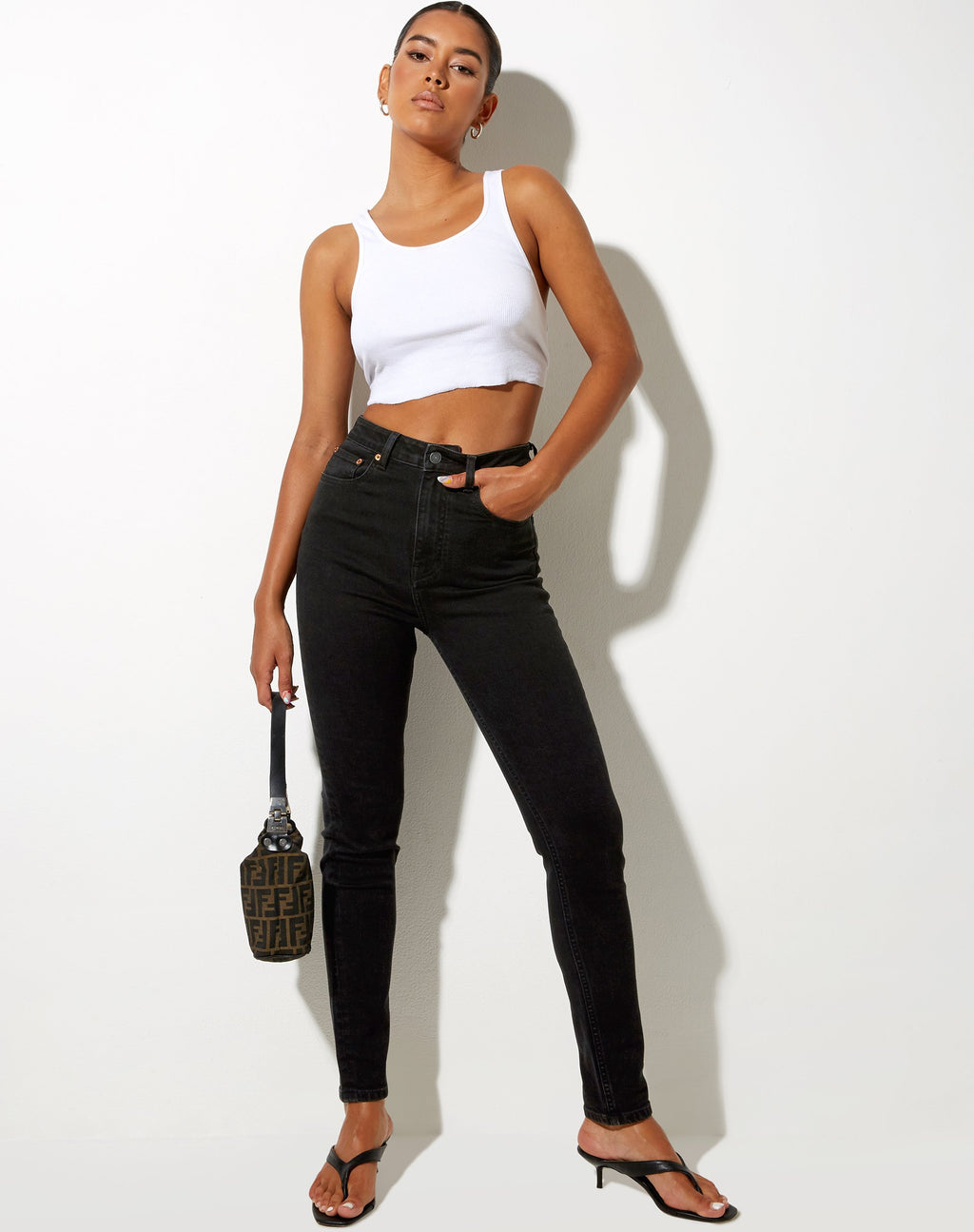 Slanke jeans in zwart