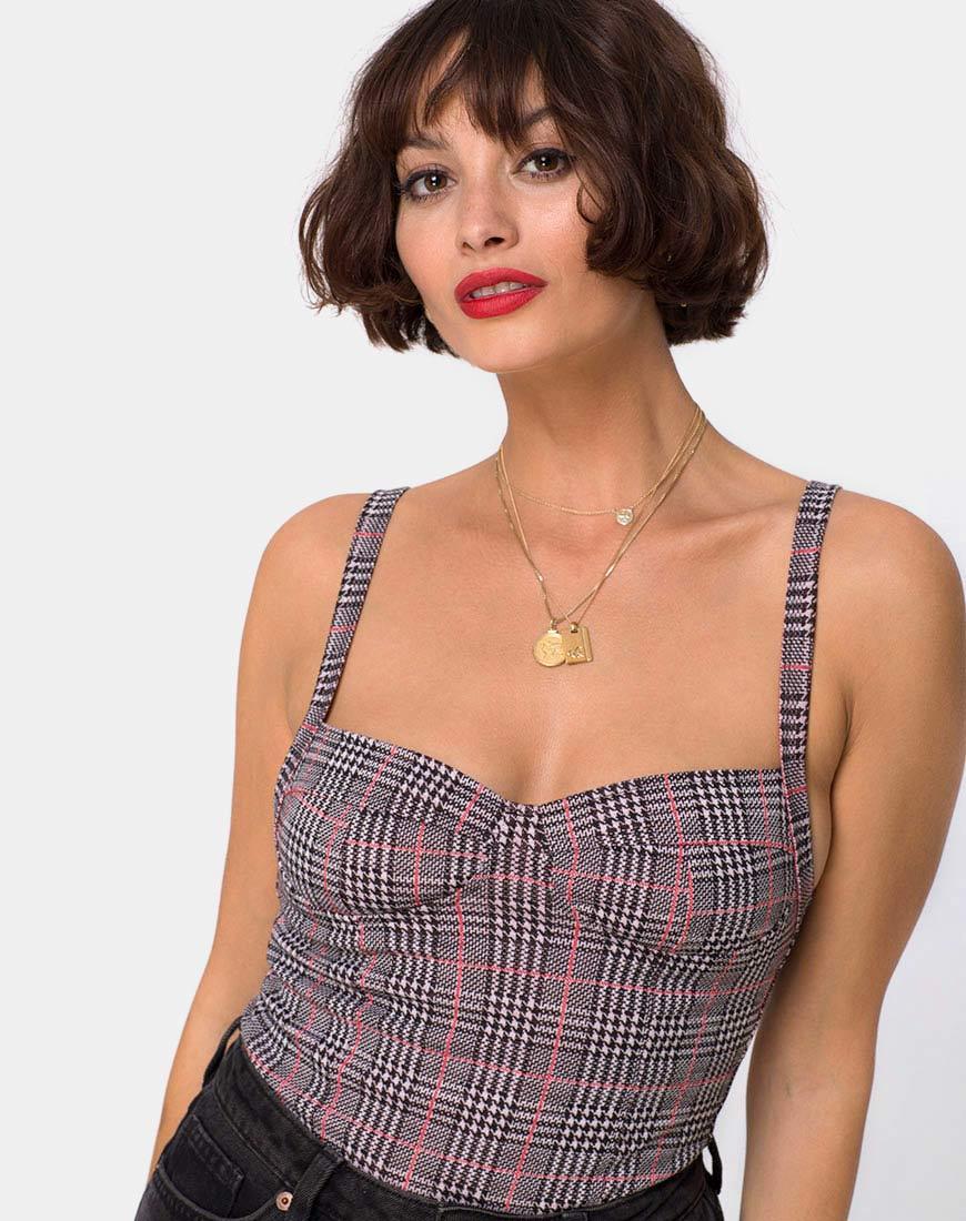 Afbeelding van Soares Bodice in Charles Check Blush