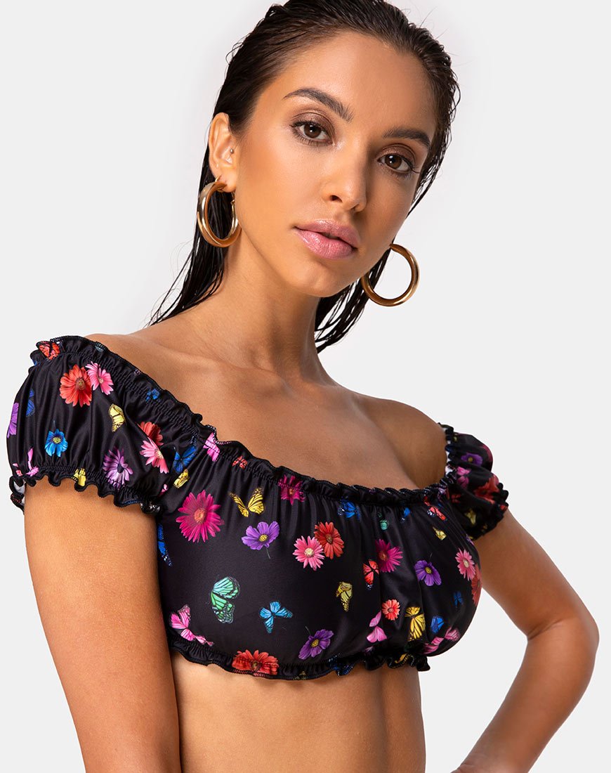 Sofia Bikinitop in Butterfly Floral