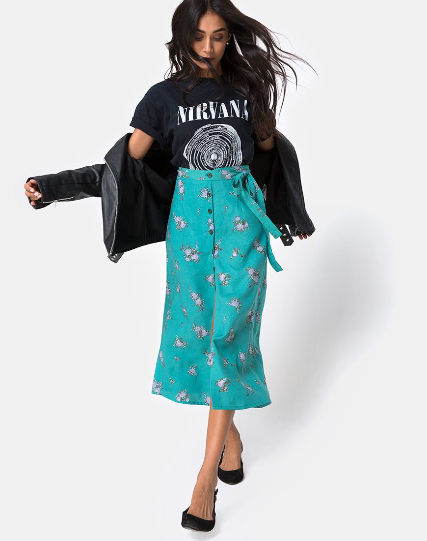 Prema Midi rok in Soi Rose groen