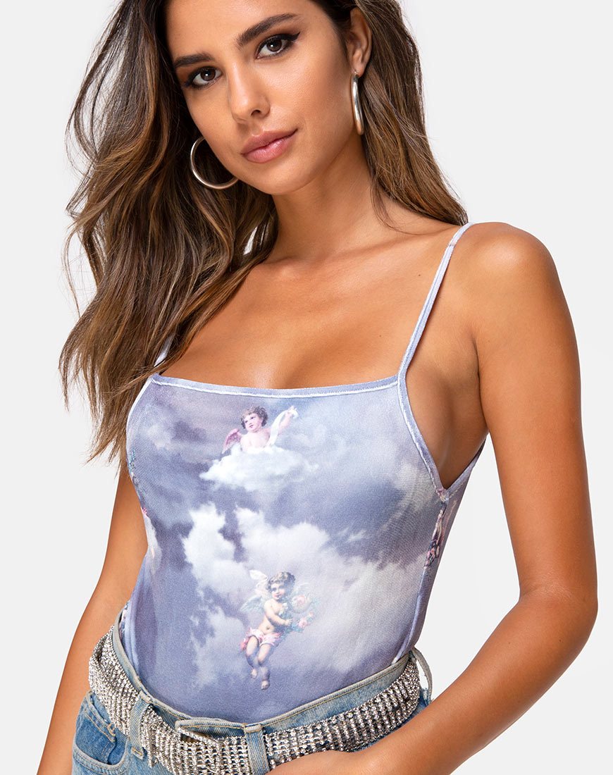 Sol Bodice in Angel Velvet Grijs