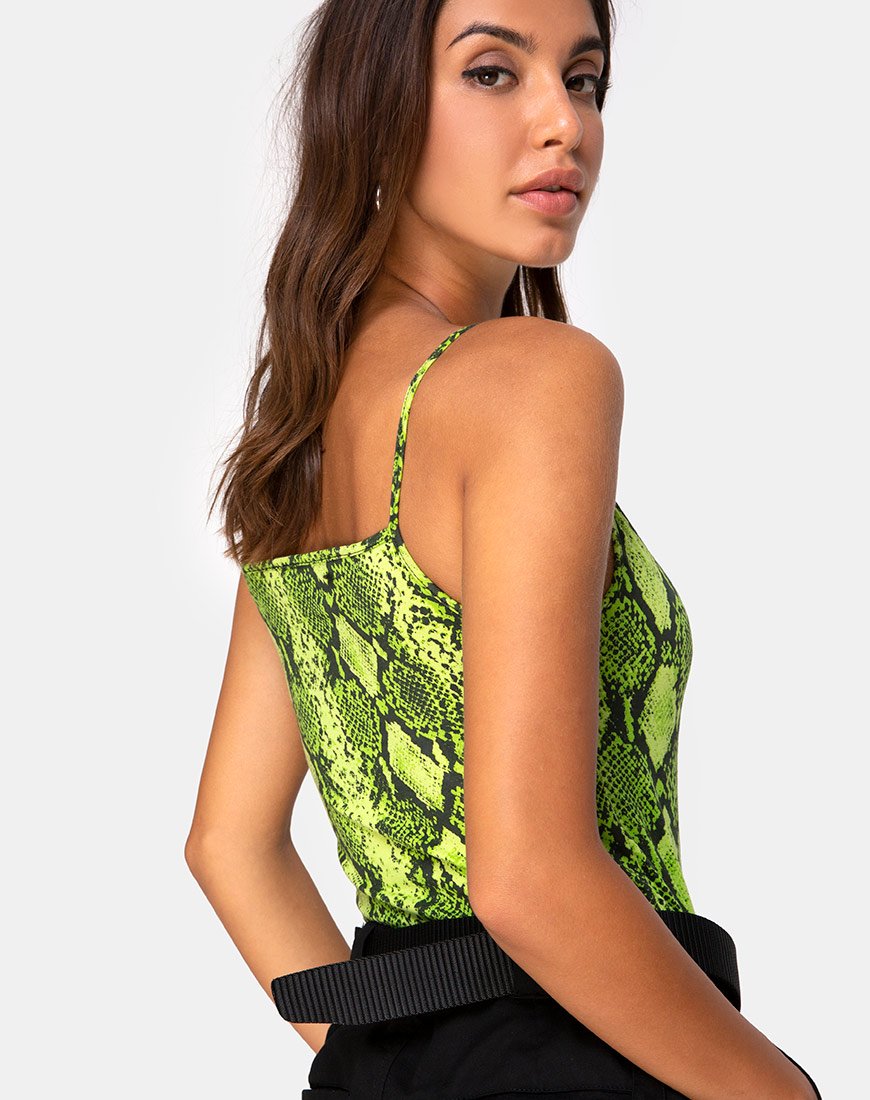 Afbeelding van Sol Bodice in Snake Lime
