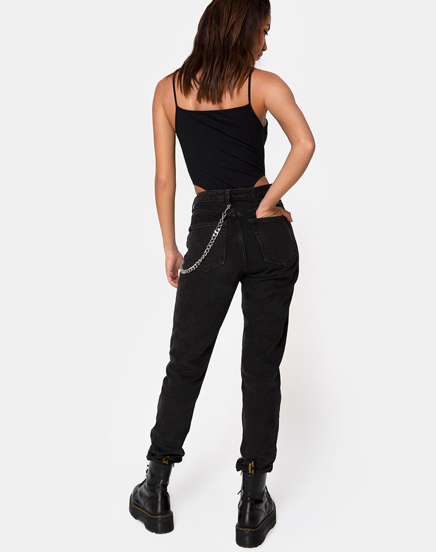 Afbeelding van Solemo Bodice in Zwart met Groene Tribal