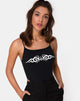 Afbeelding van Solemo Bodice in Zwart met Witte Tribal