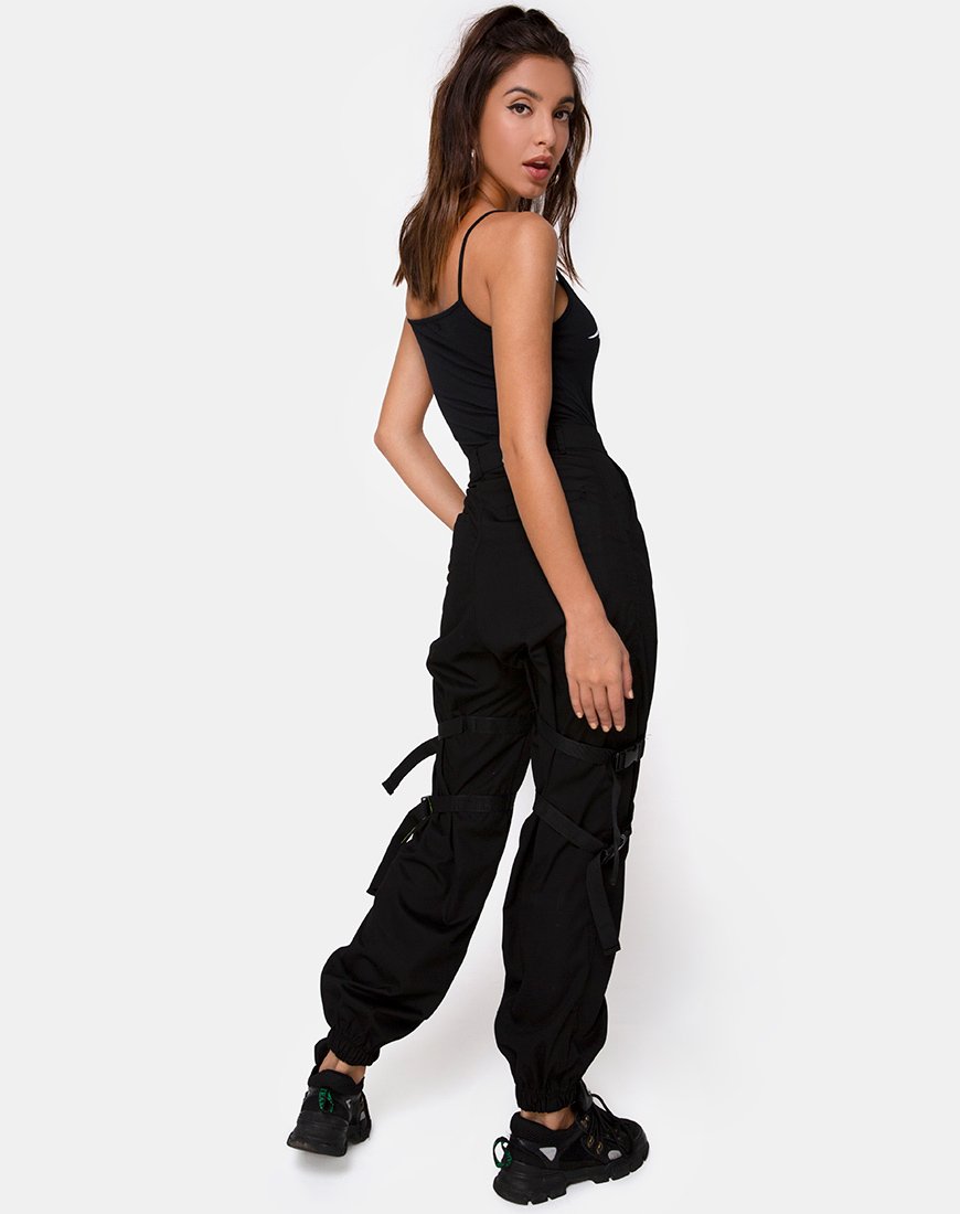 Afbeelding van Solemo Bodice in Zwart met Witte Tribal