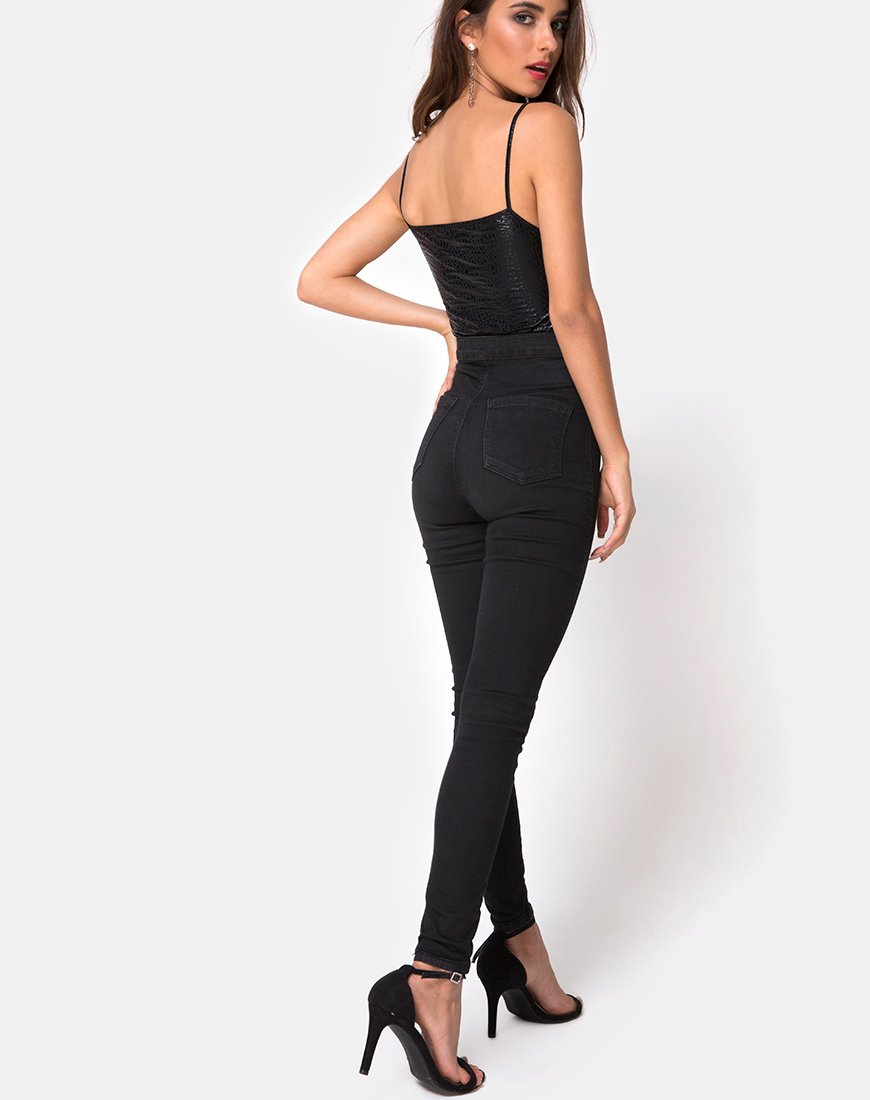 Afbeelding van Solemo Bodice in Slangenzwart