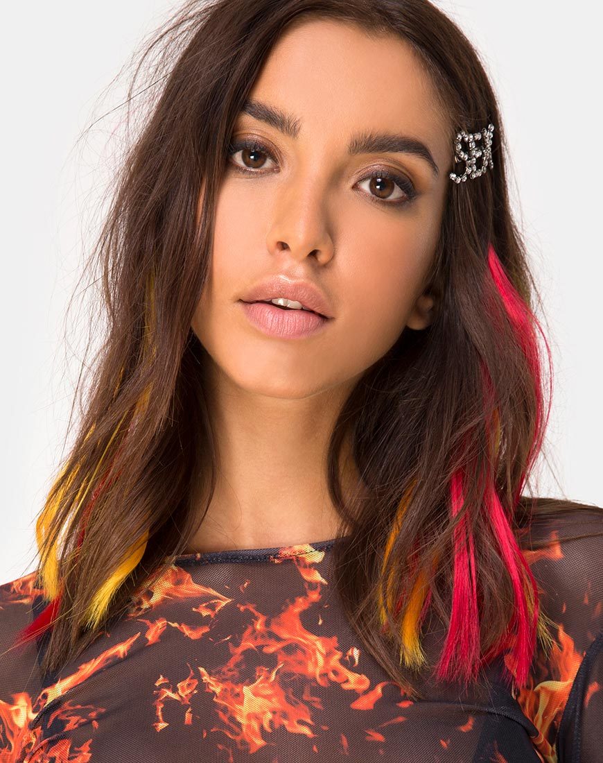Haarverlenging in Burnt Flame Orange van The Unicorn Glow