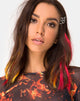 Haarverlenging in Burnt Flame Orange van The Unicorn Glow