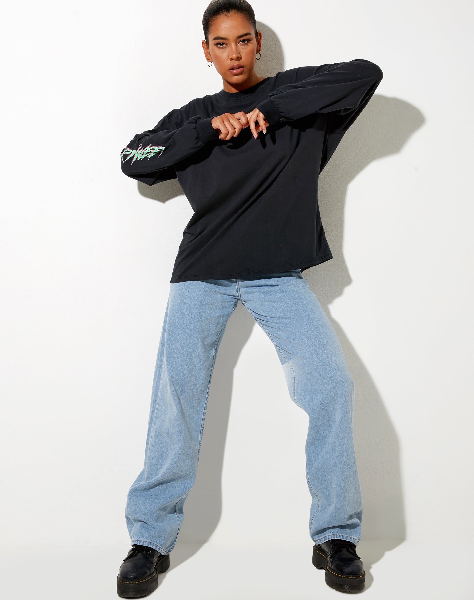 Afbeelding van Soph Tee in zwart vintage bitterzoet