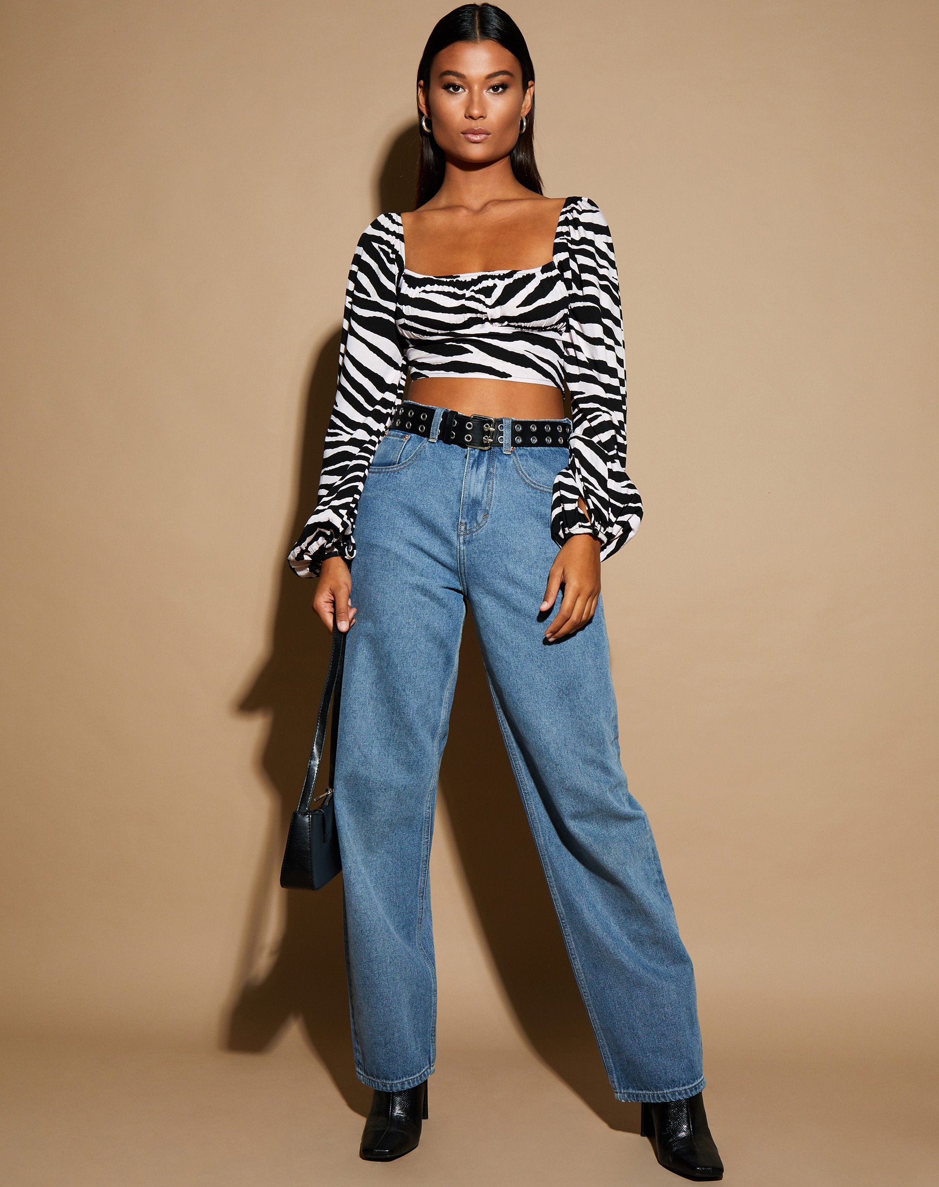 Afbeelding van Irene Crop Top in Enorm Zebra