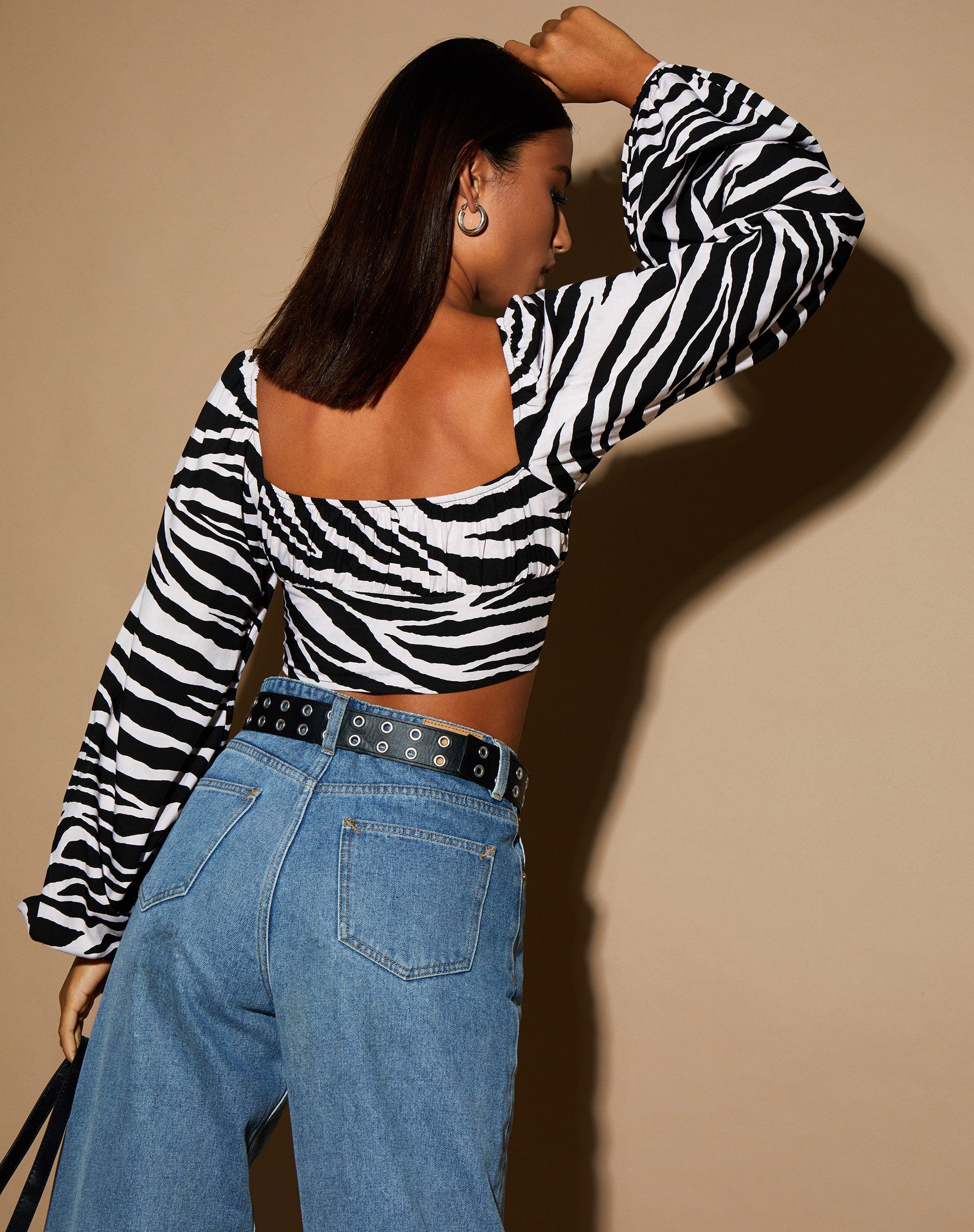 Afbeelding van Irene Crop Top in Enorm Zebra