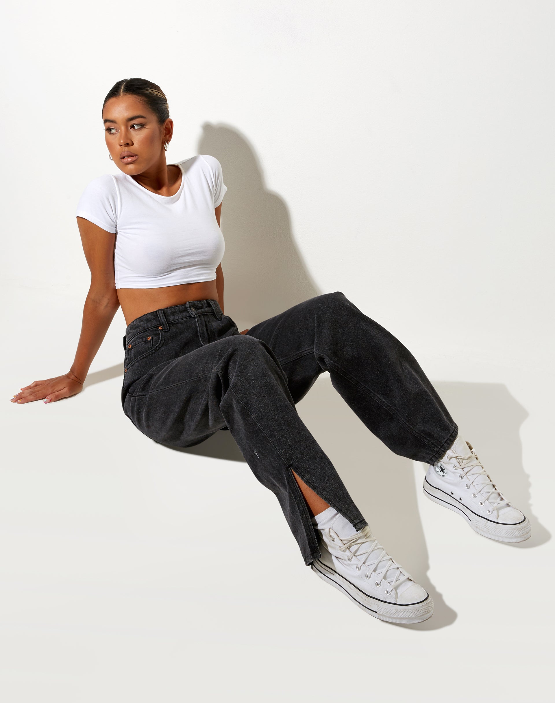 Afbeelding van Split Parallel Jeans in Black Wash
